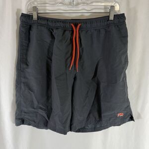 The Normal Brand Swim Trunks Men's Medium Grey Elastic Waist Drawstring Pull On